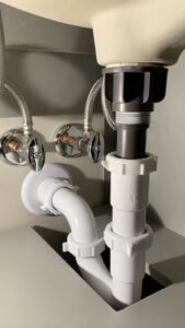 Under sink plumbing installation in Louisville KY