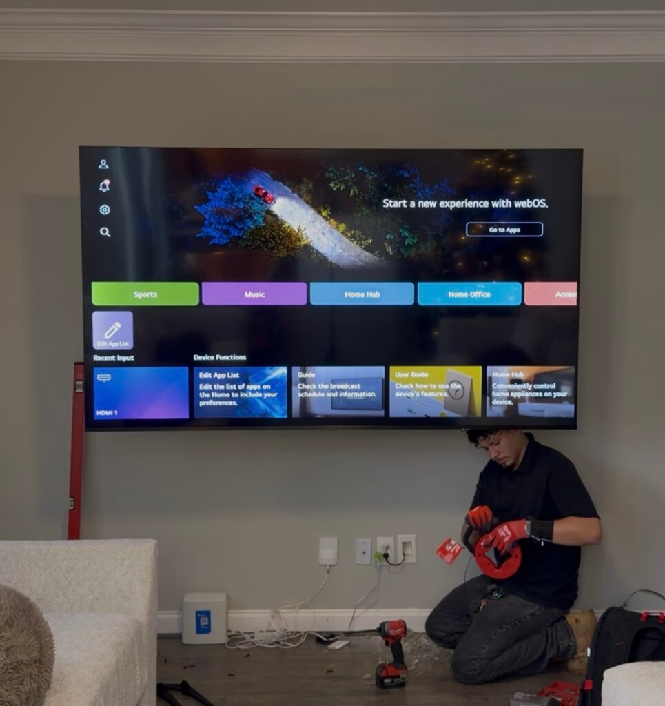 TV mounted by Javi’s TV Mounting & Handyman Services