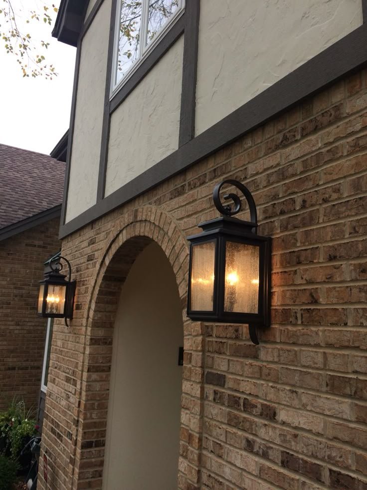 Outdoor wall light professionally installed on exterior wall in Louisville KY